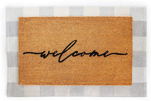 Layered Outdoor Welcome Mat Set